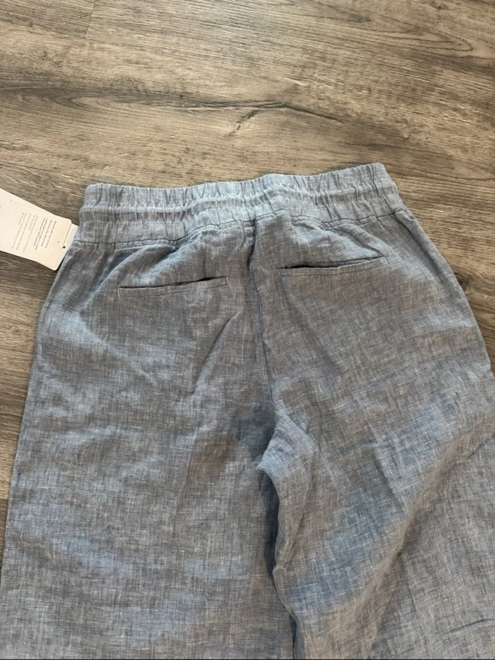 NWT Athleta Cabo Linen Wide Leg Pant "Chambray Blue" Size 6 TALL - Picture 8 of 12